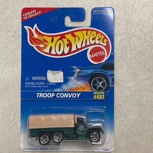 Hot Wheels Troop Convoy Die-Cast Vehicle - Green and Tan
